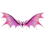 Pink Halloween Bat Wings