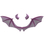 Pink Halloween Vampire Wings + Horns Combo
