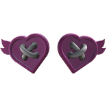 Pink Heart Button Eyes