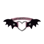 Pink Heart Wing Collar – Goth Aesthetic UGC