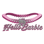Pink Hello Barbie Chain Hello Kitty Cuban Link