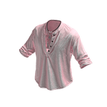 Pink Henley Loose Button Up