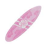 Pink Hibiscus Surfboard - Waist 🌺