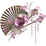 Pink Hime Gyaru Leopard Floral Traditional Fan