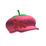 Pink  igari cottage mori kei strawberry beret hat