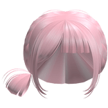 pink kawaii jirai kei side bun braid pastel hair