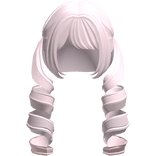 ♡ : pink kawaii low curly long doll pigtails