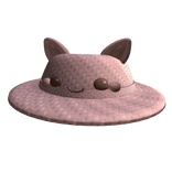 Pink Kitty Straw Hat