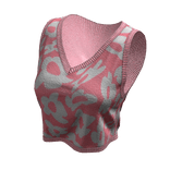 Pink Knit Pride Collection Patterned Flower Vest