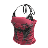 Pink Laced Goth Emo Y2K Punk Top