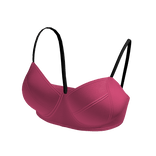 Pink Leather Balcony Crop