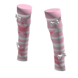 Pink leg warmers with bone