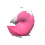 Pink Lemonade Curly Kemono Puppy Tail