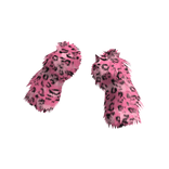 Pink Leopard Fur Arm Wraps