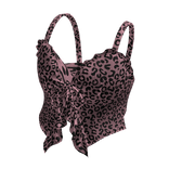 Pink Leopard Tie Top