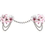 Pink Lily Hibiscus Flower Waist Pearl Chain