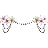 Pink Lily Hibiscus Flower Waist Pearl Chain