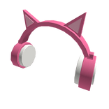 Pink Low Poly Cat Ear Headphones