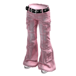 Pink Low Rise Y2K Flared Denim