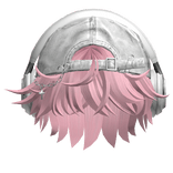 Pink Messy Hair w/ Headphones & Y2K Hat