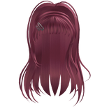 Pink Messy Wavy Hair With Clips