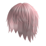 pink messy wispy unkept emo hair