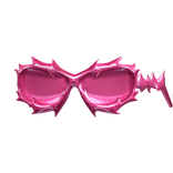 -',ৎ Pink Metal Techno Y2K Reflective Glasses