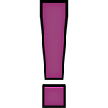 Pink Mythical Exclamation Mark !