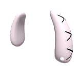 pink n black pierced bunny ears