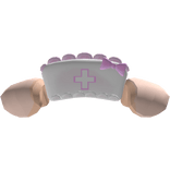 ♡・pink nurse hat & dog ears w bow・golden retriever