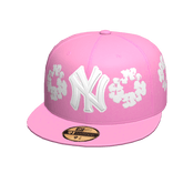 Pink NY Denim Tears Tilted Fitted Cap