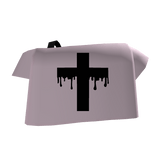 pink off the shoulder gothic cross drip