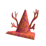 Pink Orange Sparkle Time Traffic Cone w/ Antlers