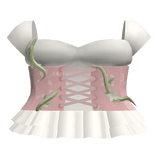 ✿ pink overgrown mori kei fairy corset dress