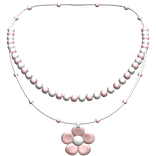 Pink Pastel Flower Necklace