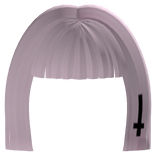 ♡ : pink pastel goth cross y2k hime bangs 