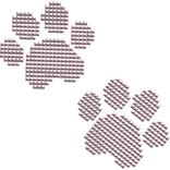 ♡ : pink paws studded hair clips