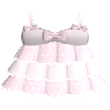 ♡ : pink polka dot ruffle baby doll dress