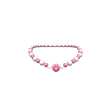 Pink Preppy Smiley Charm Necklace (3.0)
