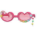 pink preppy summer heart glasses