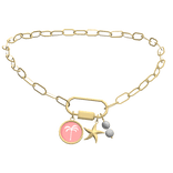 Pink Preppy Summer Necklace 3.0 Gold