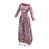 Pink Preppy Top w/ Jeans Girl Outfit / 02