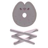 .  ‿ ♡ pink pusheen donut clip