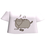 pink pusheen music shirt