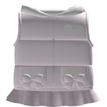  ꒰ · ♡ pink rainbow puffer vest w skirt