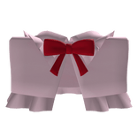 Pink Red Bow Ruffle Capelet