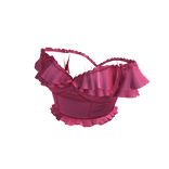 Pink Ruffle Bow Crop Top