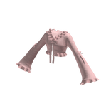 Pink Ruffle Sleeves Crop Top