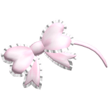 ♡ pink ruffled doll sideways bow headband