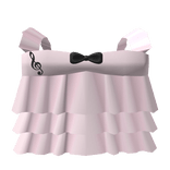 pink ruffled music note dress
